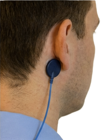 GVS electrode placement on mastoid